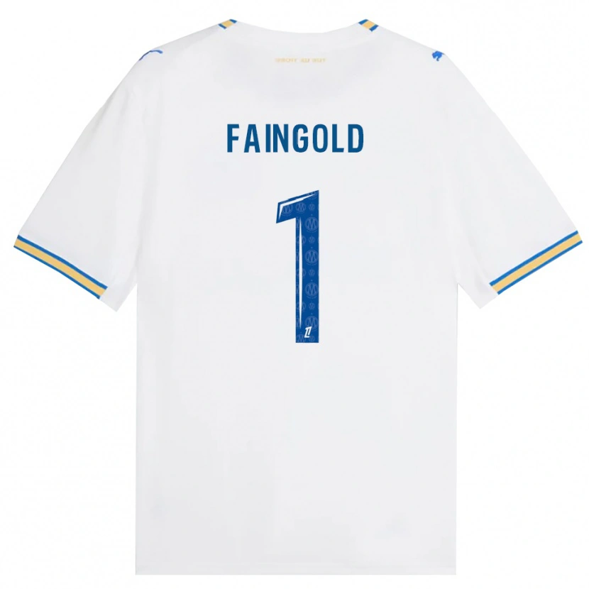 Danxen Kinderen Abbie Faingold #1 Dodgerblauw Wit Thuisshirt Thuistenue 2026/27 T-Shirt