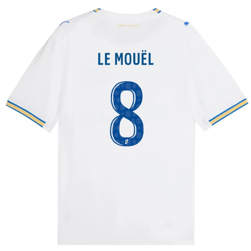 Danxen Kinderen Margaux Le Mouël #8 Dodgerblauw Wit Thuisshirt Thuistenue 2026/27 T-Shirt