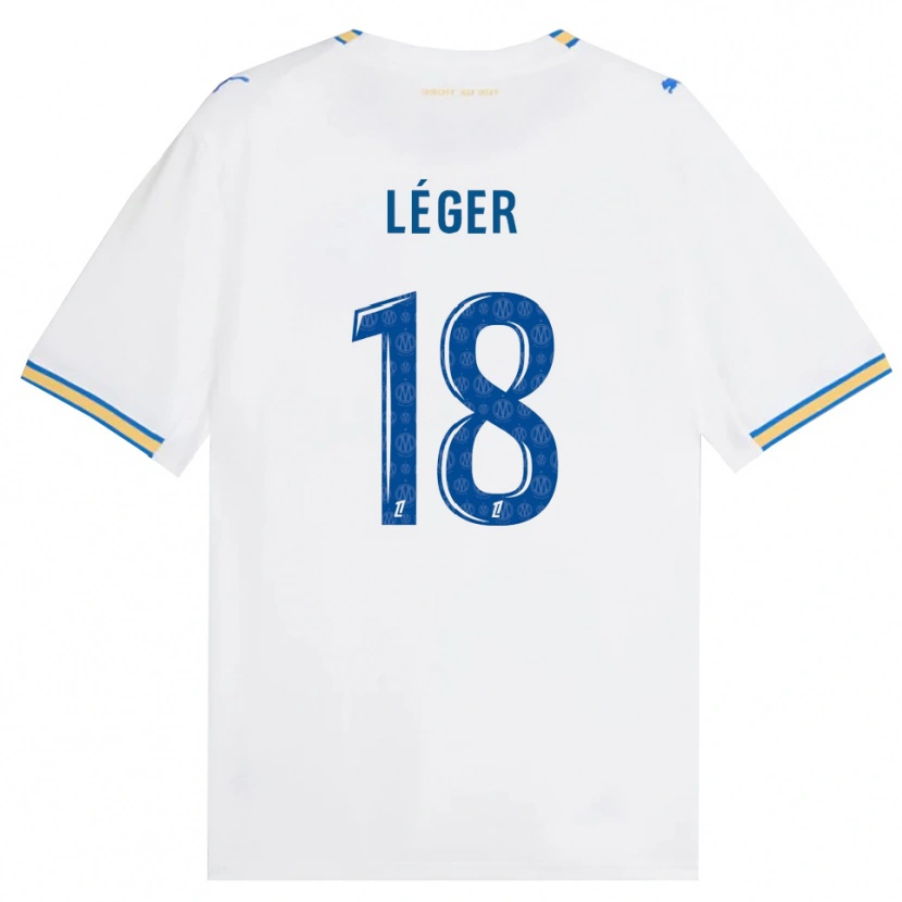 Danxen Kinderen Marie-Charlotte Léger #18 Dodgerblauw Wit Thuisshirt Thuistenue 2026/27 T-Shirt