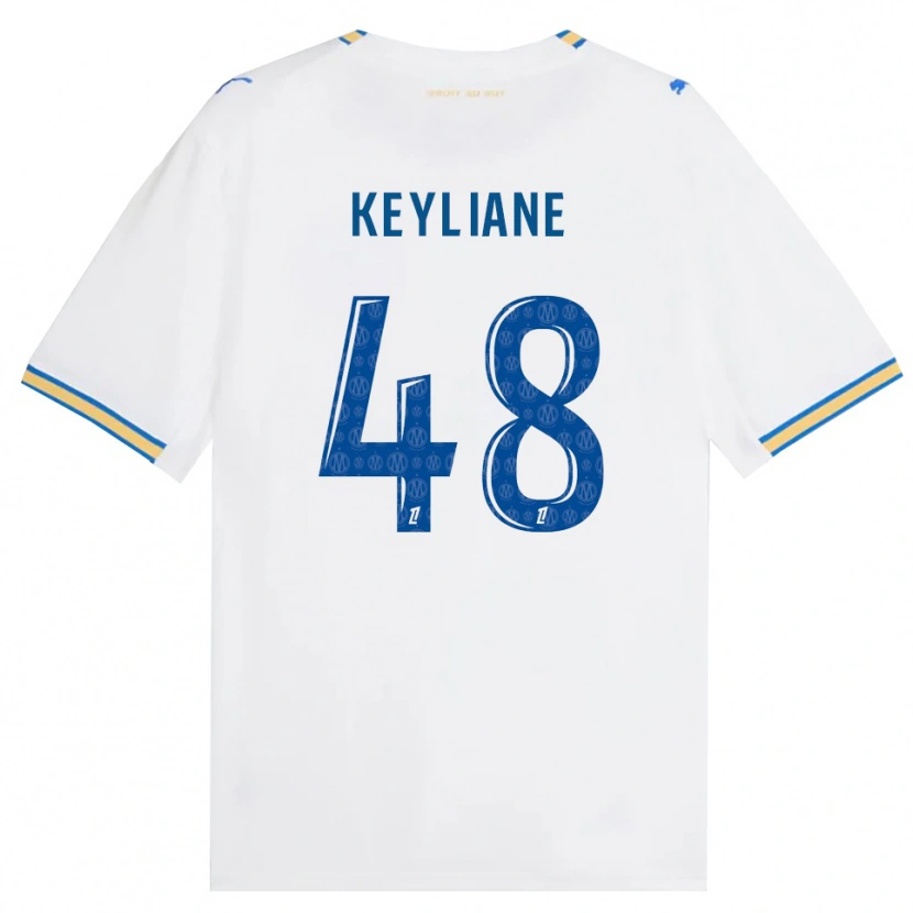 Danxen Kinderen Keyliane Abdallah #48 Dodgerblauw Wit Thuisshirt Thuistenue 2026/27 T-Shirt