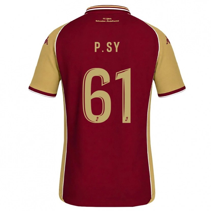 Danxen Kinderen Pape Sy #61 Goudenrood Donkerrood Thuisshirt Thuistenue 2026/27 T-Shirt