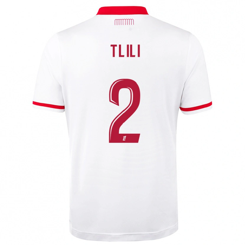 Danxen Kinderen Mehdi Tlili #2 Rood Wit Thuisshirt Thuistenue 2026/27 T-Shirt