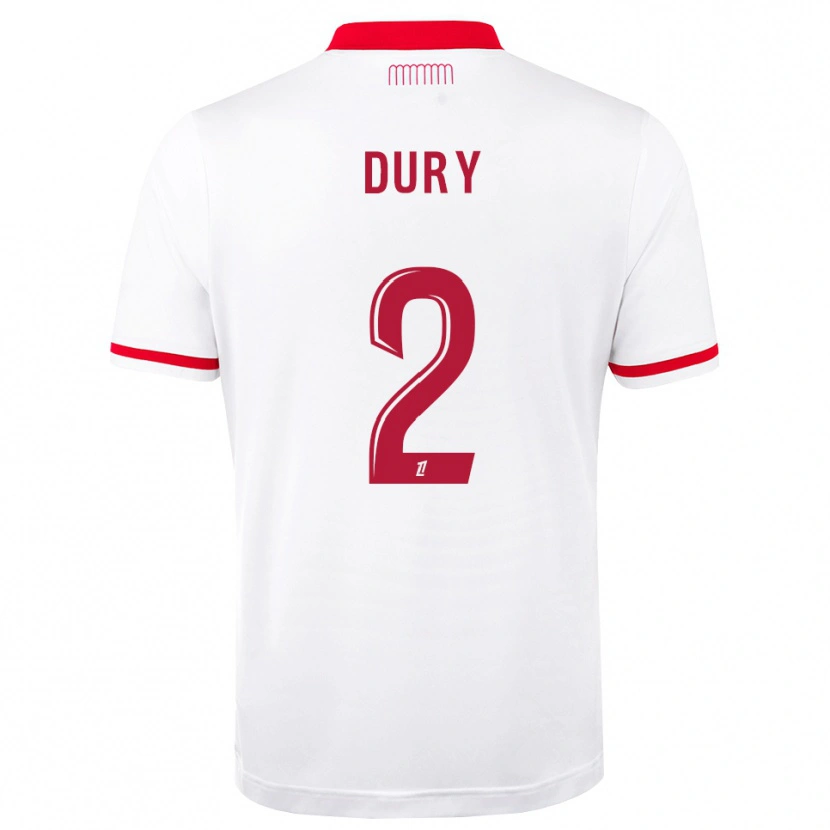 Danxen Kinderen Eloan Dury #2 Rood Wit Thuisshirt Thuistenue 2026/27 T-Shirt