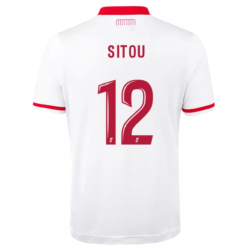 Danxen Kinderen Kévin Sitou #12 Rood Wit Thuisshirt Thuistenue 2026/27 T-Shirt