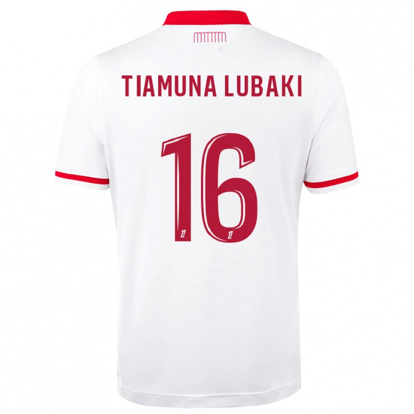 Danxen Kinderen Loïc Tiamuna Lubaki #16 Rood Wit Thuisshirt Thuistenue 2026/27 T-Shirt