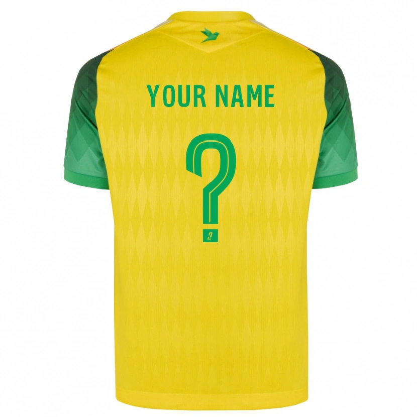 Danxen Kinderen Uw Naam #0 Geel Groen Rood Thuisshirt Thuistenue 2026/27 T-Shirt