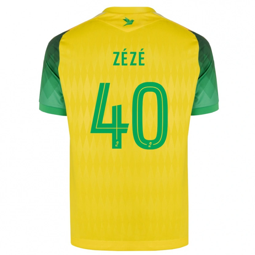 Danxen Kinderen Yanel Zézé #40 Geel Groen Rood Thuisshirt Thuistenue 2026/27 T-Shirt
