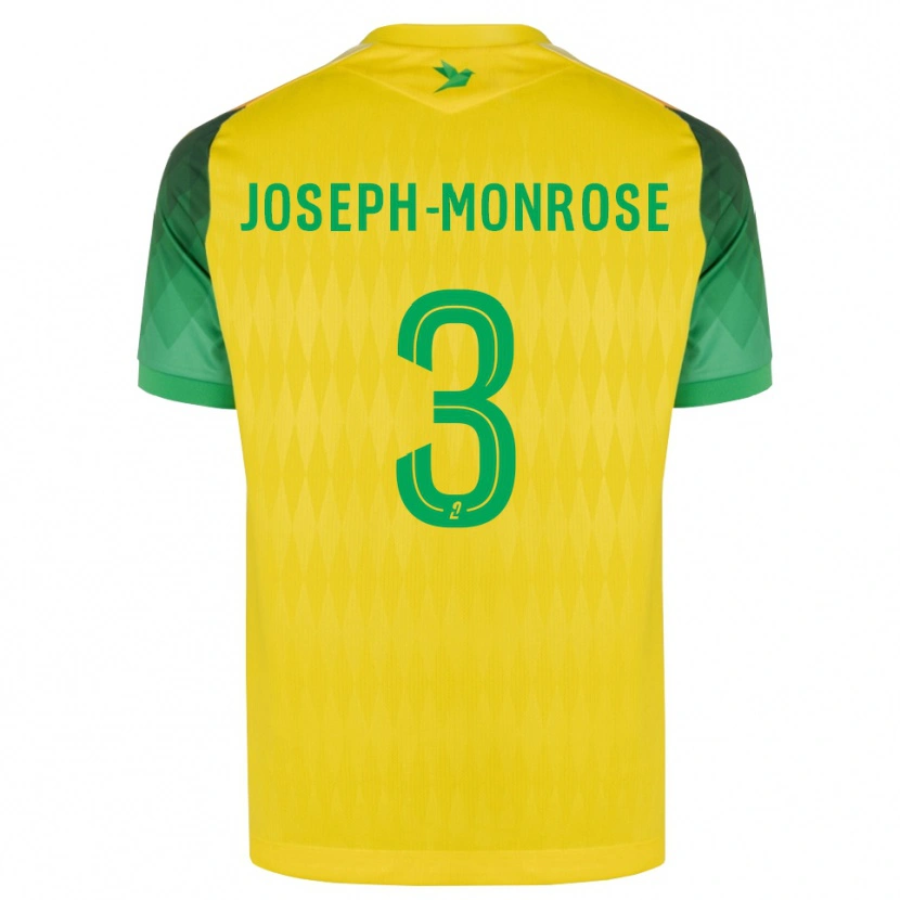 Danxen Kinderen Florian Joseph-Monrose #3 Geel Groen Rood Thuisshirt Thuistenue 2026/27 T-Shirt