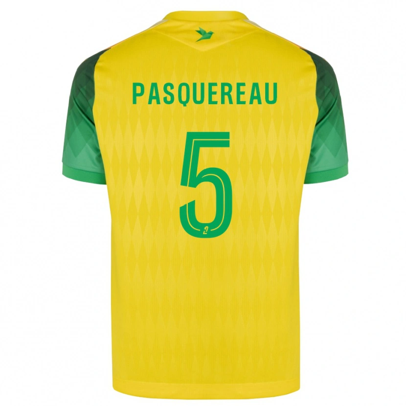 Danxen Kinderen Julie Pasquereau #5 Geel Groen Rood Thuisshirt Thuistenue 2026/27 T-Shirt