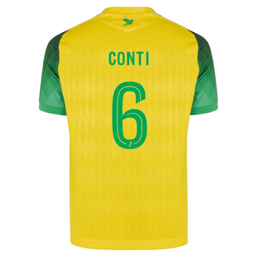 Danxen Kinderen Alexandre Conti #6 Geel Groen Rood Thuisshirt Thuistenue 2026/27 T-Shirt
