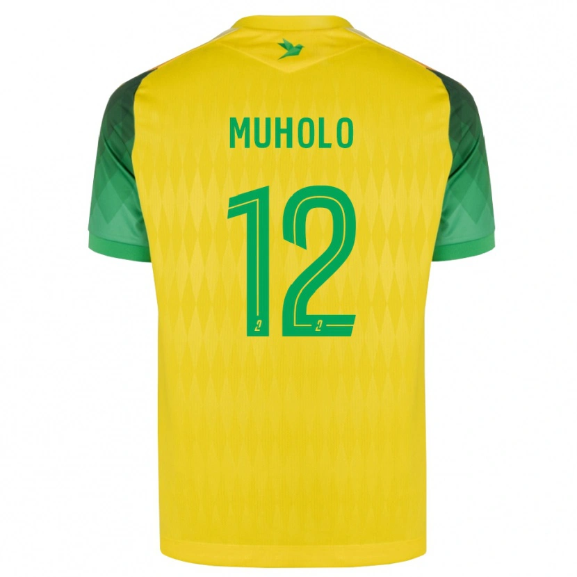 Danxen Kinderen Ernest Muholo #12 Geel Groen Rood Thuisshirt Thuistenue 2026/27 T-Shirt