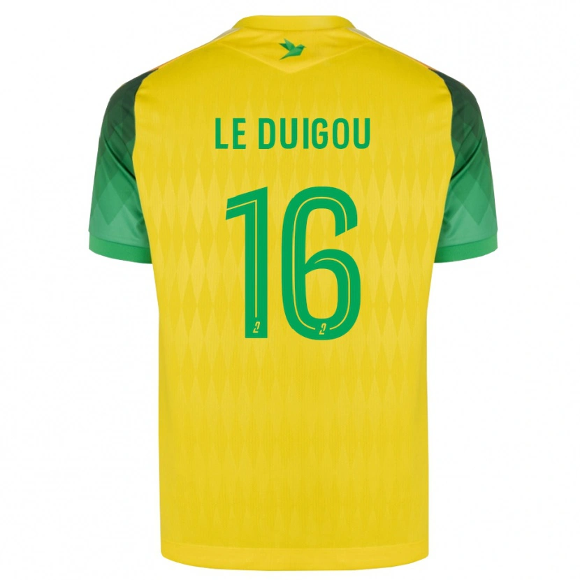 Danxen Kinderen Daniel Le Duigou #16 Geel Groen Rood Thuisshirt Thuistenue 2026/27 T-Shirt