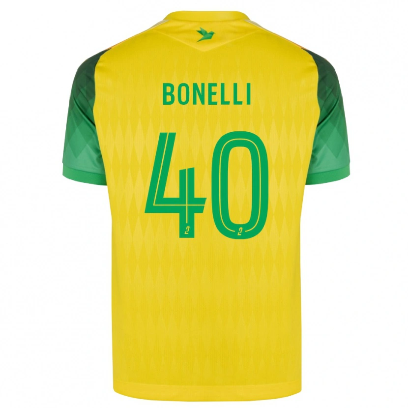Danxen Kinderen Lucas Bonelli #40 Geel Groen Rood Thuisshirt Thuistenue 2026/27 T-Shirt