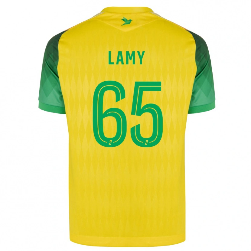 Danxen Kinderen Hugo Lamy #65 Geel Groen Rood Thuisshirt Thuistenue 2026/27 T-Shirt