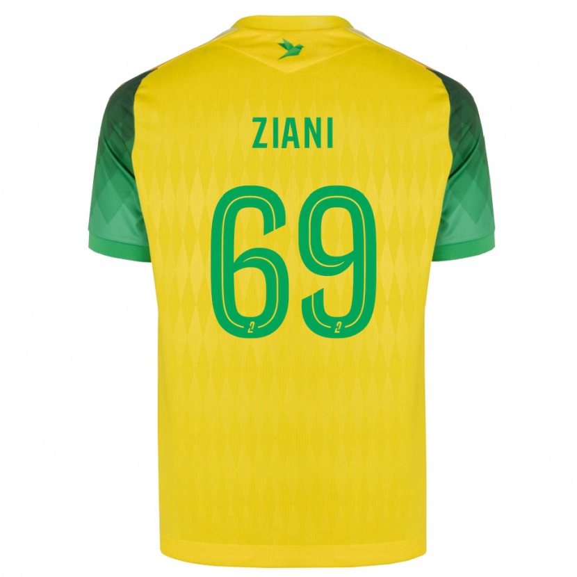 Danxen Kinderen Sacha Ziani #69 Geel Groen Rood Thuisshirt Thuistenue 2026/27 T-Shirt