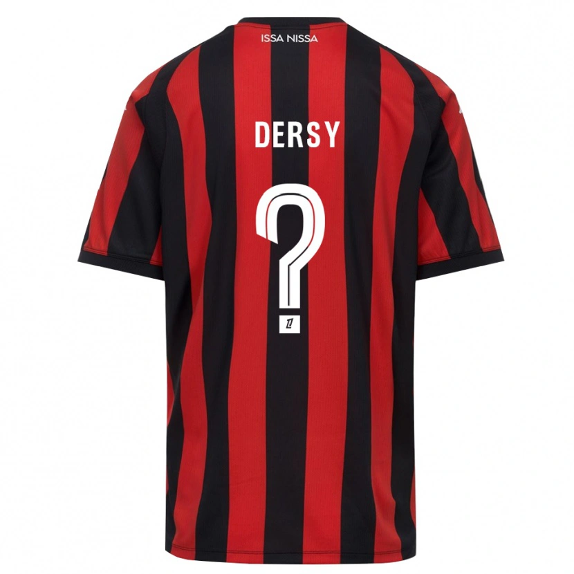 Danxen Kinderen Niels Dersy #0 Rood Zwart Wit Thuisshirt Thuistenue 2026/27 T-Shirt