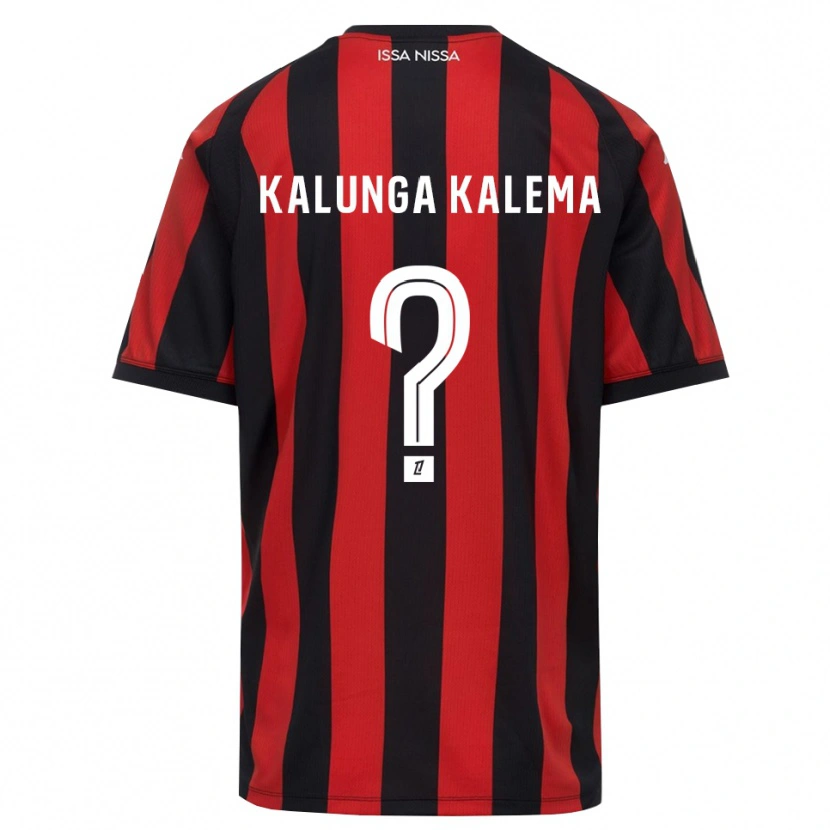 Danxen Kinderen Kevin Kalunga Kalema #0 Rood Zwart Wit Thuisshirt Thuistenue 2026/27 T-Shirt