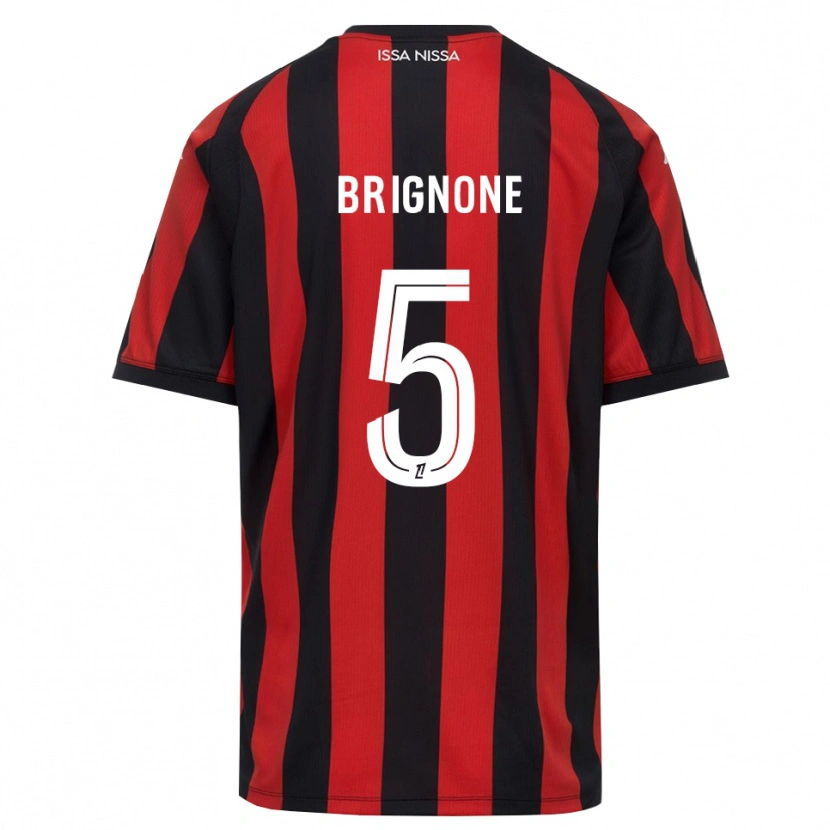 Danxen Kinderen Kenzo Brignone #5 Rood Zwart Wit Thuisshirt Thuistenue 2026/27 T-Shirt
