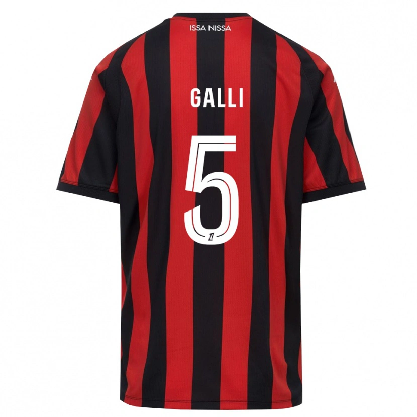 Danxen Kinderen Clara Galli #5 Rood Zwart Wit Thuisshirt Thuistenue 2026/27 T-Shirt