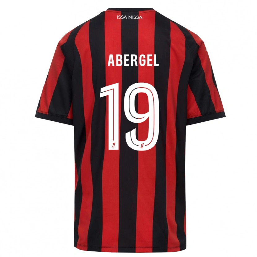 Danxen Kinderen Laurent Abergel #19 Rood Zwart Wit Thuisshirt Thuistenue 2026/27 T-Shirt