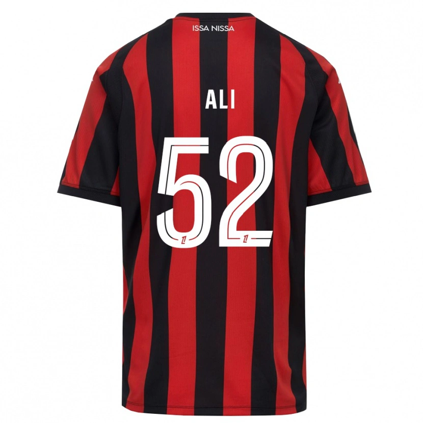 Danxen Kinderen Kéfren Ali #52 Rood Zwart Wit Thuisshirt Thuistenue 2026/27 T-Shirt