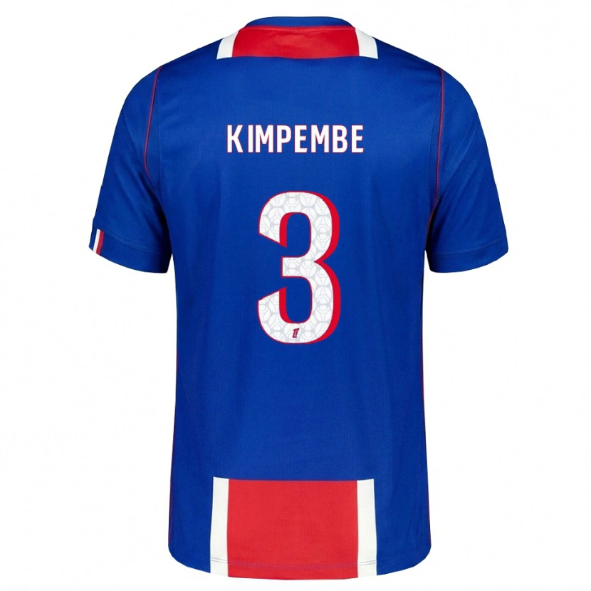 Danxen Kinderen Presnel Kimpembe #3 Rood Wit Blauw Thuisshirt Thuistenue 2026/27 T-Shirt