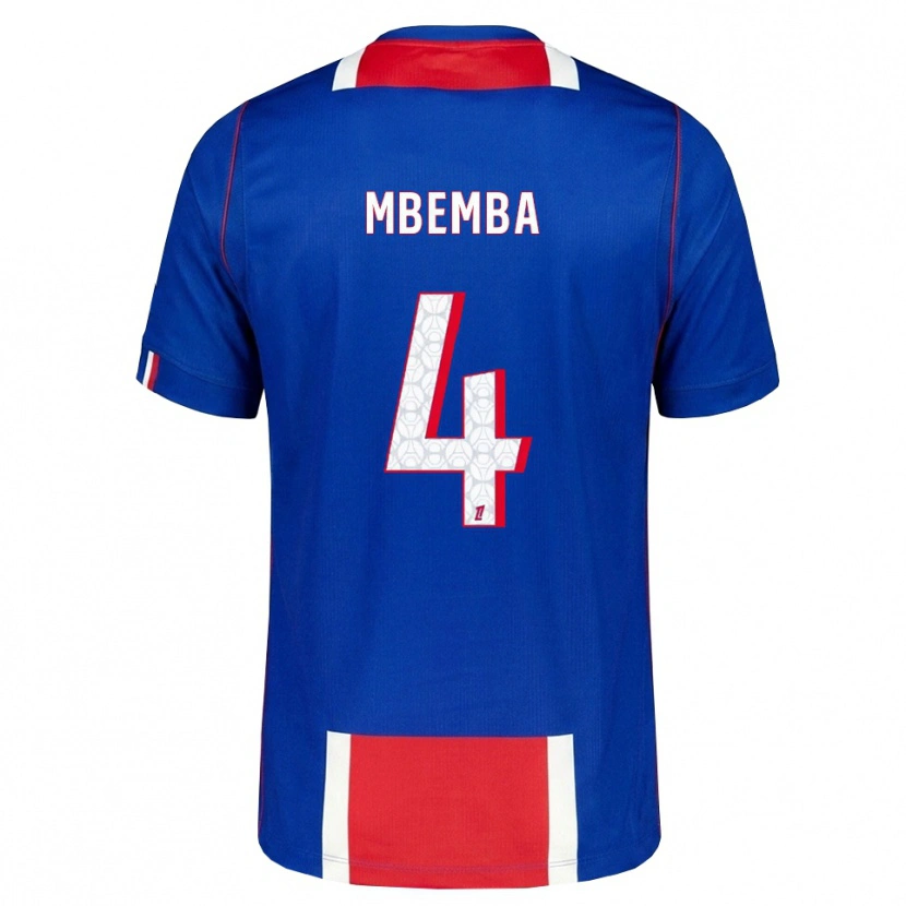 Danxen Kinderen Stanislas Mbemba #4 Rood Wit Blauw Thuisshirt Thuistenue 2026/27 T-Shirt
