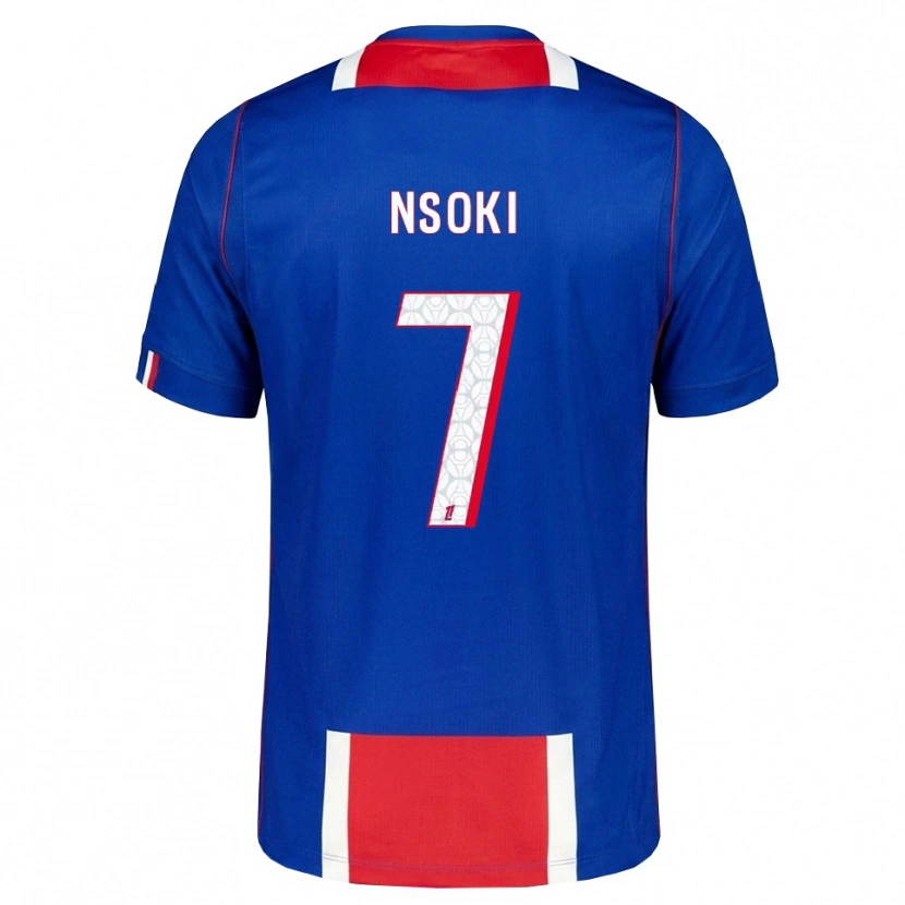 Danxen Kinderen Noah Nsoki #7 Rood Wit Blauw Thuisshirt Thuistenue 2026/27 T-Shirt