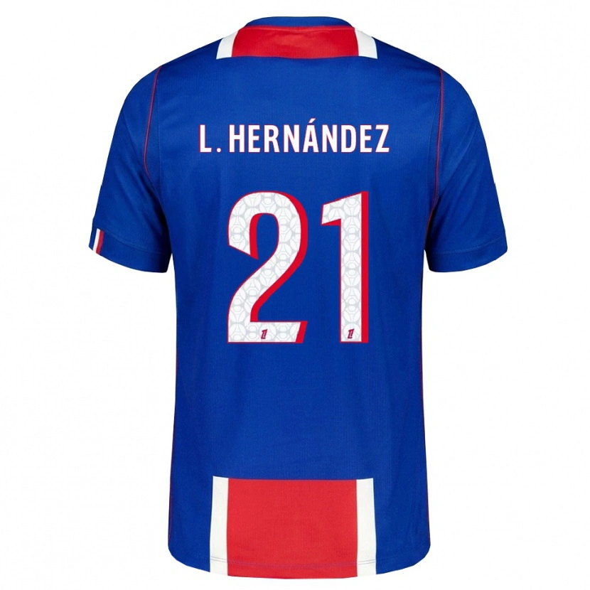 Danxen Kinderen Lucas Hernández #21 Rood Wit Blauw Thuisshirt Thuistenue 2026/27 T-Shirt