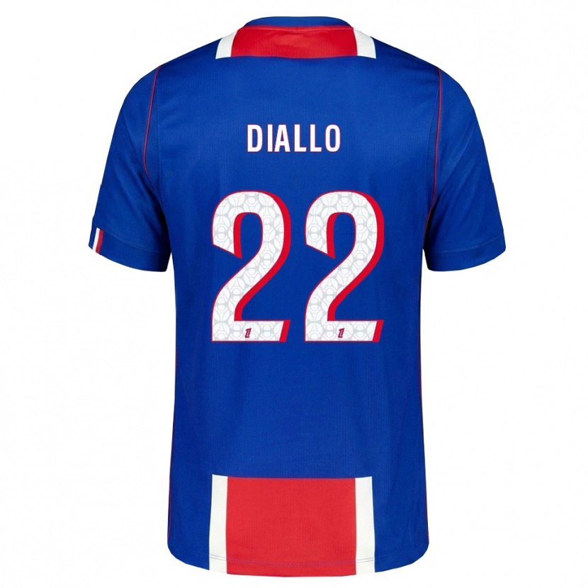 Danxen Kinderen Abdou Diallo #22 Rood Wit Blauw Thuisshirt Thuistenue 2026/27 T-Shirt