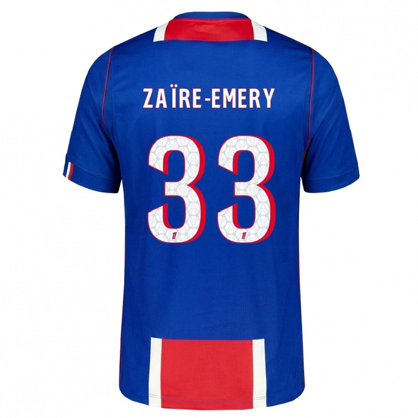 Danxen Kinderen Warren Zaïre-Emery #33 Rood Wit Blauw Thuisshirt Thuistenue 2026/27 T-Shirt