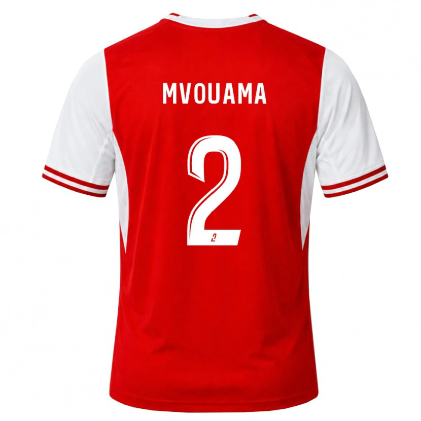 Danxen Kinderen Oliver Mvouama #2 Rood Wit Thuisshirt Thuistenue 2026/27 T-Shirt
