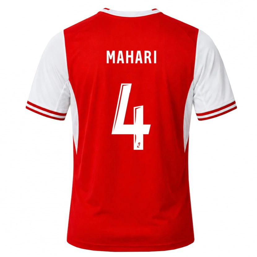 Danxen Kinderen Efdon Mahari #4 Rood Wit Thuisshirt Thuistenue 2026/27 T-Shirt