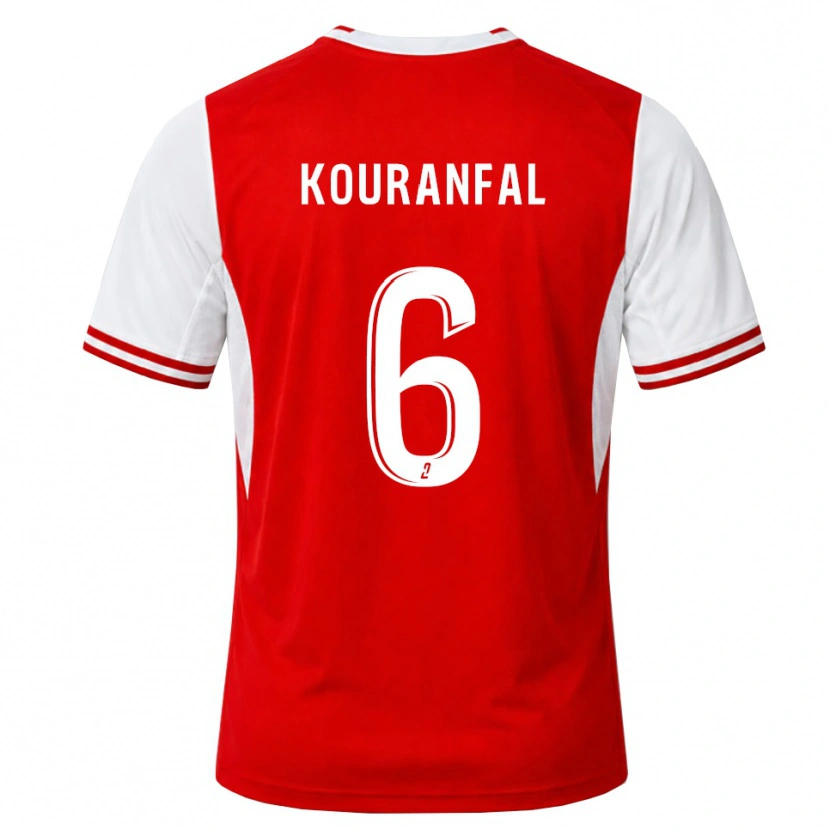 Danxen Kinderen Chamsedin Kouranfal #6 Rood Wit Thuisshirt Thuistenue 2026/27 T-Shirt