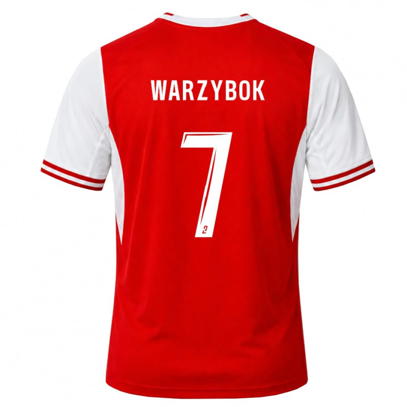 Danxen Kinderen Olivier Warzybok #7 Rood Wit Thuisshirt Thuistenue 2026/27 T-Shirt