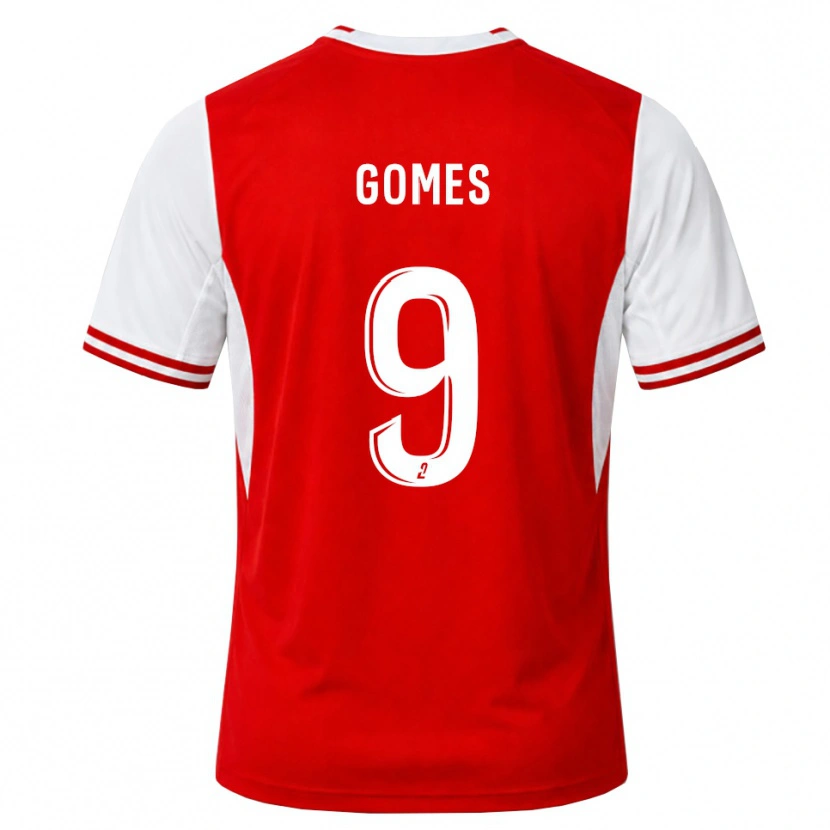 Danxen Kinderen Mélissa Gomes #9 Rood Wit Thuisshirt Thuistenue 2026/27 T-Shirt
