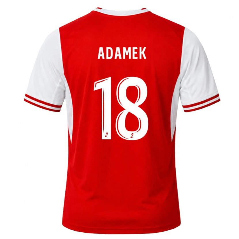 Danxen Kinderen Kayla Adamek #18 Rood Wit Thuisshirt Thuistenue 2026/27 T-Shirt