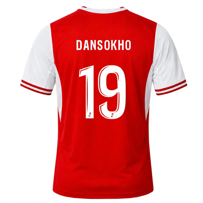 Danxen Kinderen Ansoumana Dansokho #19 Rood Wit Thuisshirt Thuistenue 2026/27 T-Shirt