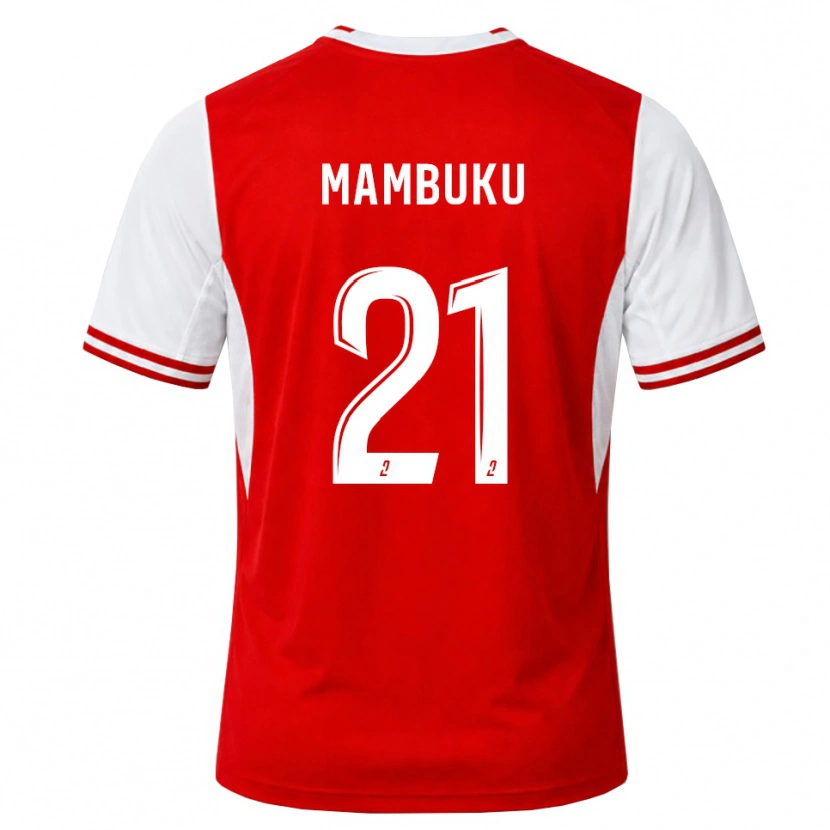 Danxen Kinderen Jean Mambuku #21 Rood Wit Thuisshirt Thuistenue 2026/27 T-Shirt