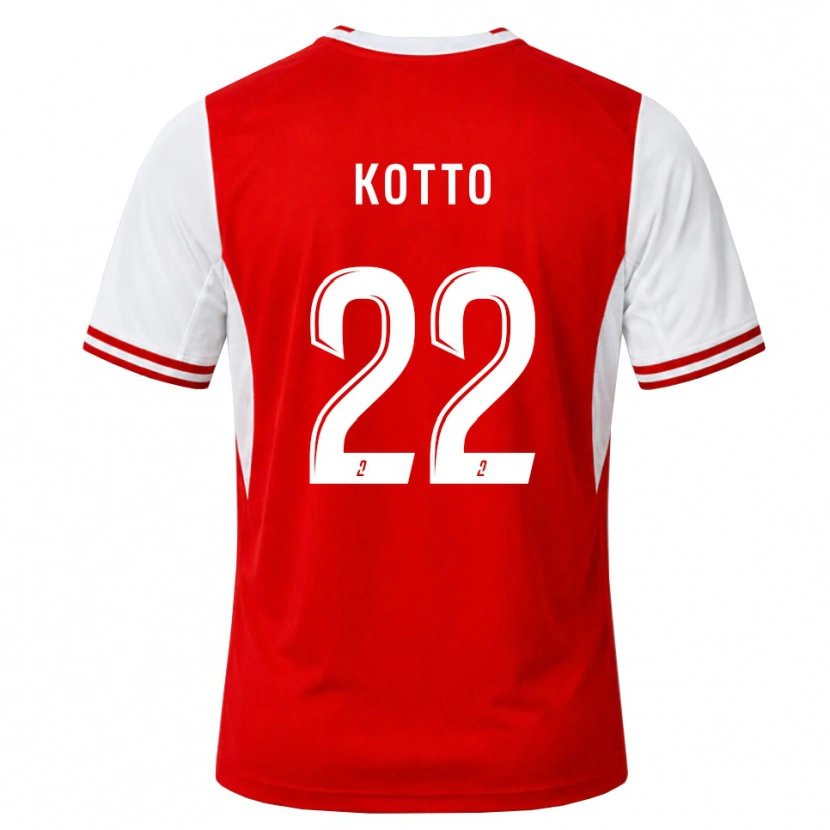 Danxen Kinderen Samuel Kotto #22 Rood Wit Thuisshirt Thuistenue 2026/27 T-Shirt