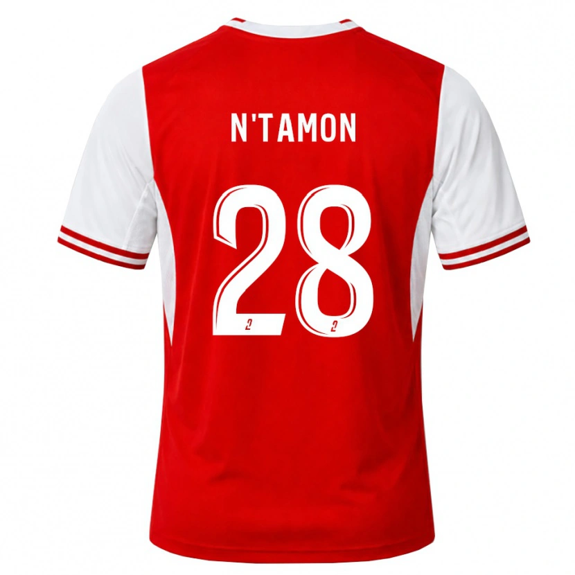 Danxen Kinderen Elie N'tamon #28 Rood Wit Thuisshirt Thuistenue 2026/27 T-Shirt