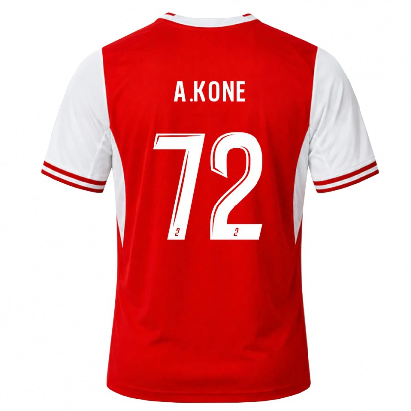 Danxen Kinderen Amadou Koné #72 Rood Wit Thuisshirt Thuistenue 2026/27 T-Shirt
