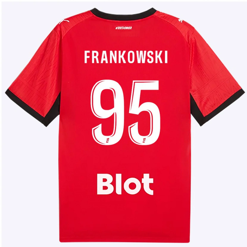 Danxen Kinderen Przemyslaw Frankowski #95 Rood Zwart Wit Thuisshirt Thuistenue 2026/27 T-Shirt