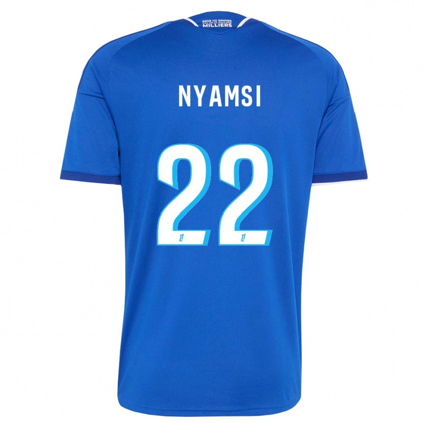 Danxen Kinderen Gerzino Nyamsi #22 Koninklijk Blauw Wit Thuisshirt Thuistenue 2026/27 T-Shirt
