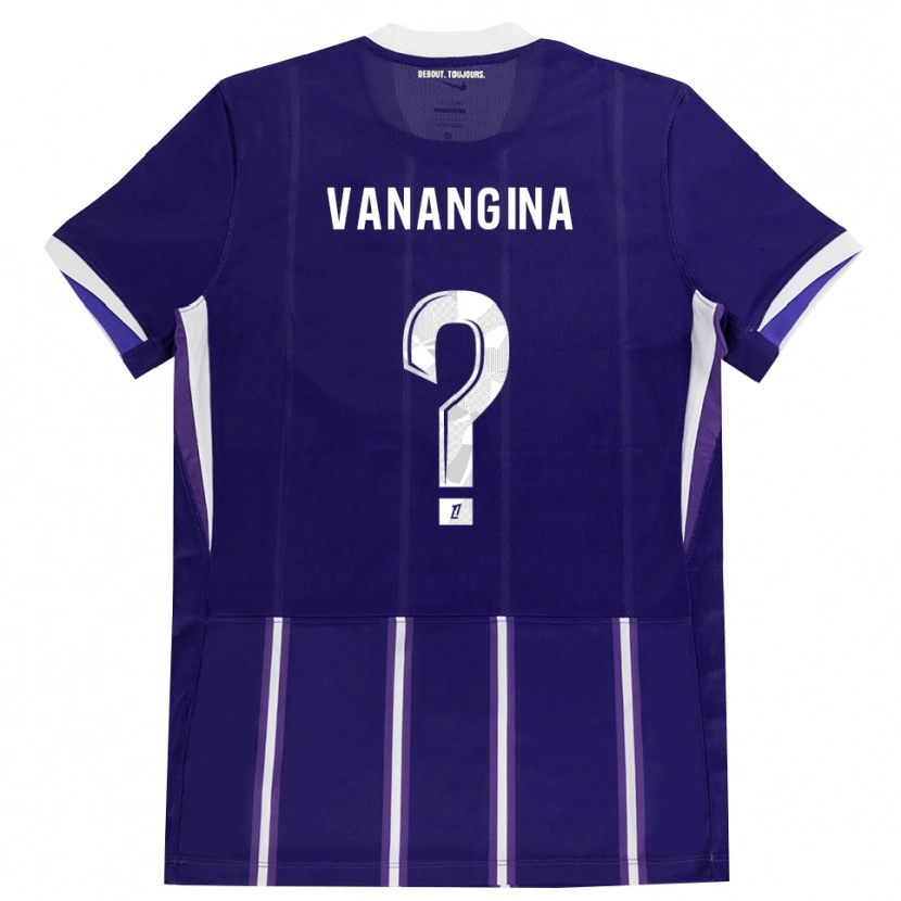 Danxen Kinderen Mechack Niombo Vanangina #0 Paars Wit Thuisshirt Thuistenue 2026/27 T-Shirt