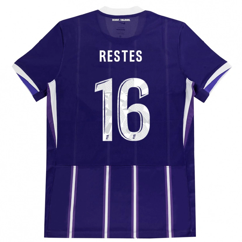 Danxen Kinderen Guillaume Restes #16 Paars Wit Thuisshirt Thuistenue 2026/27 T-Shirt