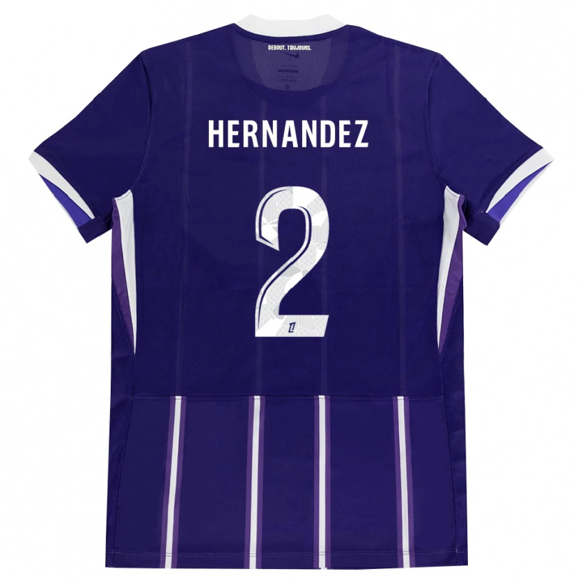 Danxen Kinderen Lucie Hernandez #2 Paars Wit Thuisshirt Thuistenue 2026/27 T-Shirt