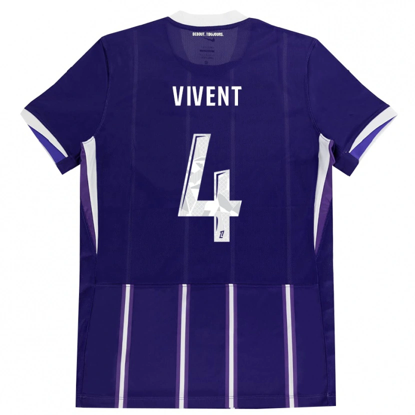Danxen Kinderen Sacha Vivent #4 Paars Wit Thuisshirt Thuistenue 2026/27 T-Shirt