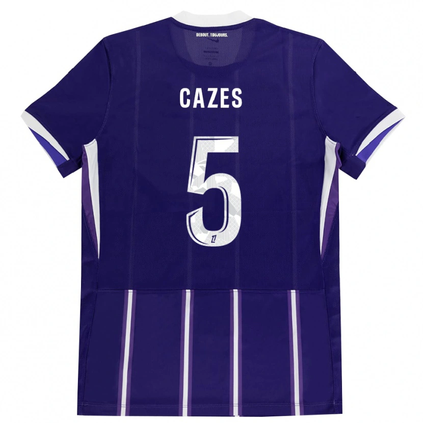 Danxen Kinderen Manon Cazes #5 Paars Wit Thuisshirt Thuistenue 2026/27 T-Shirt