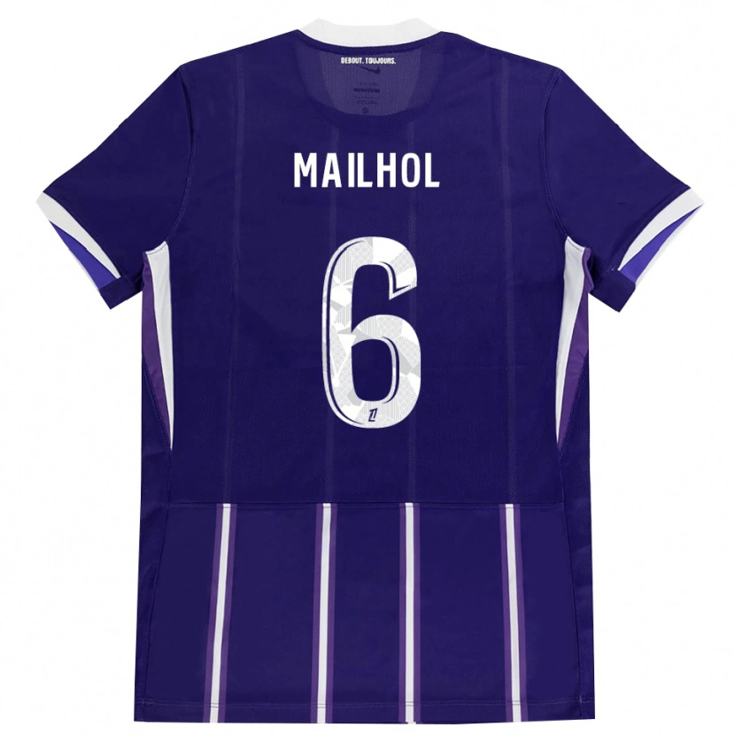 Danxen Kinderen Luca Mailhol #6 Paars Wit Thuisshirt Thuistenue 2026/27 T-Shirt